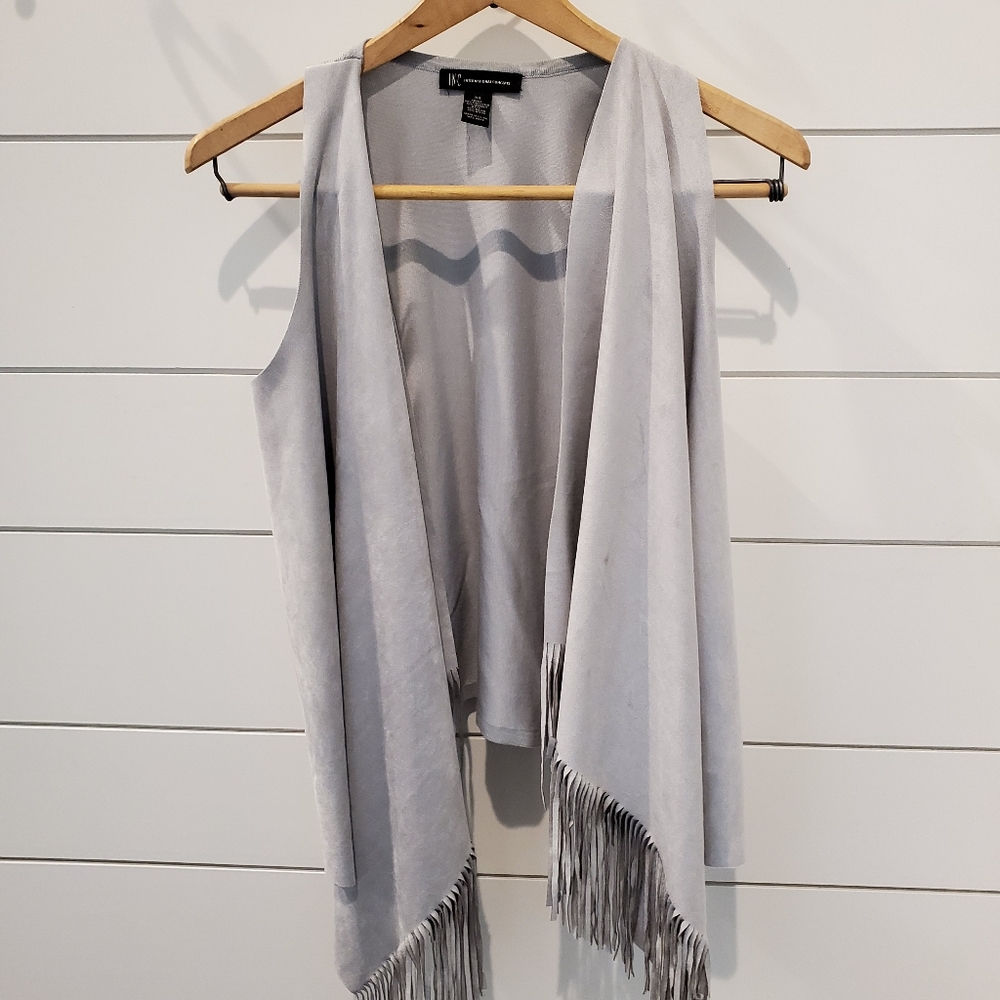 Suede leather vest